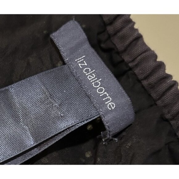 Liz Claiborne Dress Petite Brown Eyelet Lace Cotton Dress Size 12 Petite - Picture 8 of 8